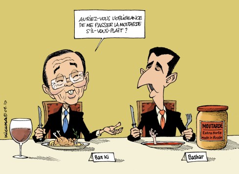Assad avec Ban Ki Moon