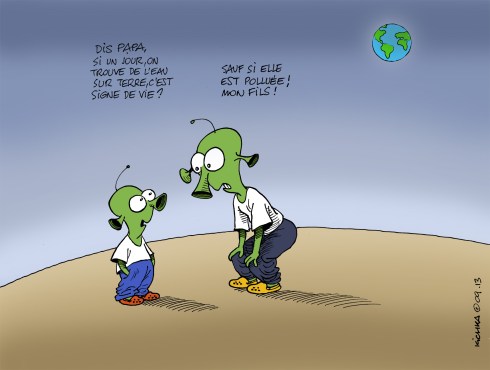 Eau sur terre signe de vie